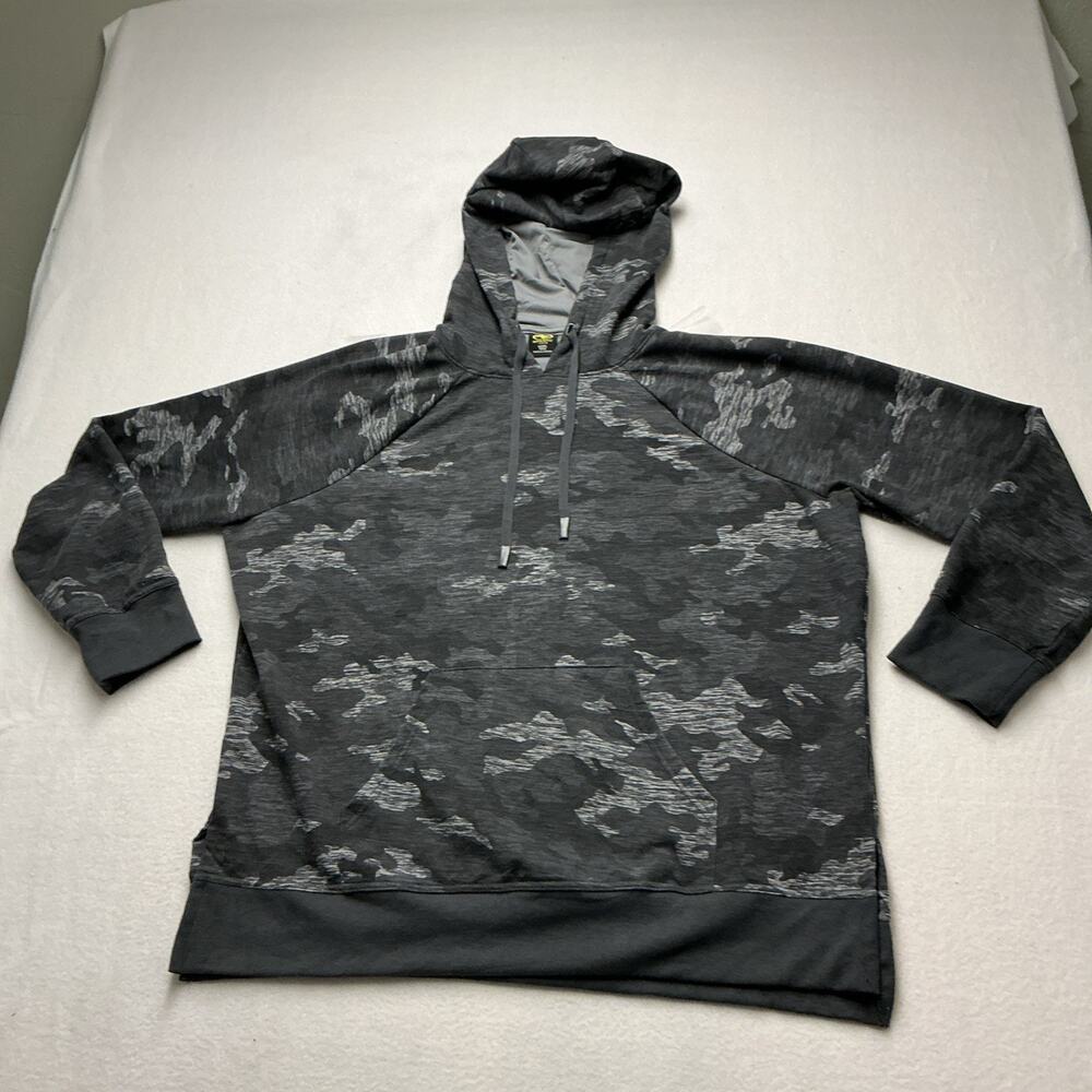 Women’s Grey Black Camo Athletic Works Pull Over Hoodie Sz XXXL(22), 4190